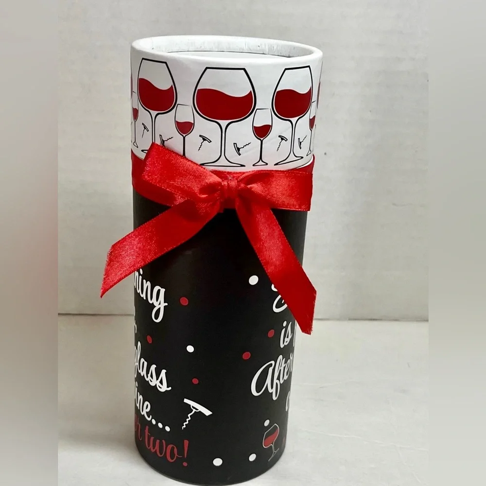 (NEW) CYLINDER GIFT BOX “EVERYTHING IS FINE AFTER A GLASS OF WINE